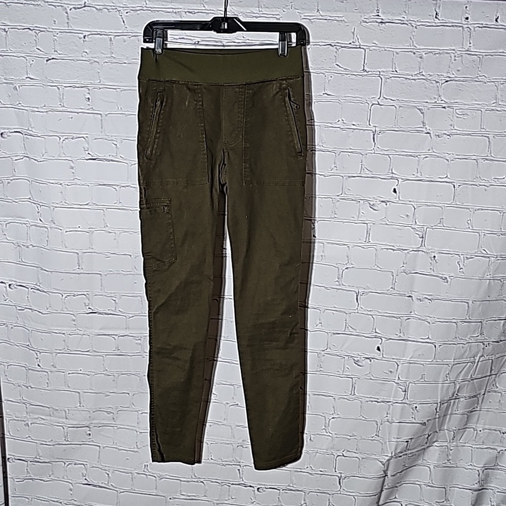 Columbia olive green sz small pull on hiking outdoor pants WP97